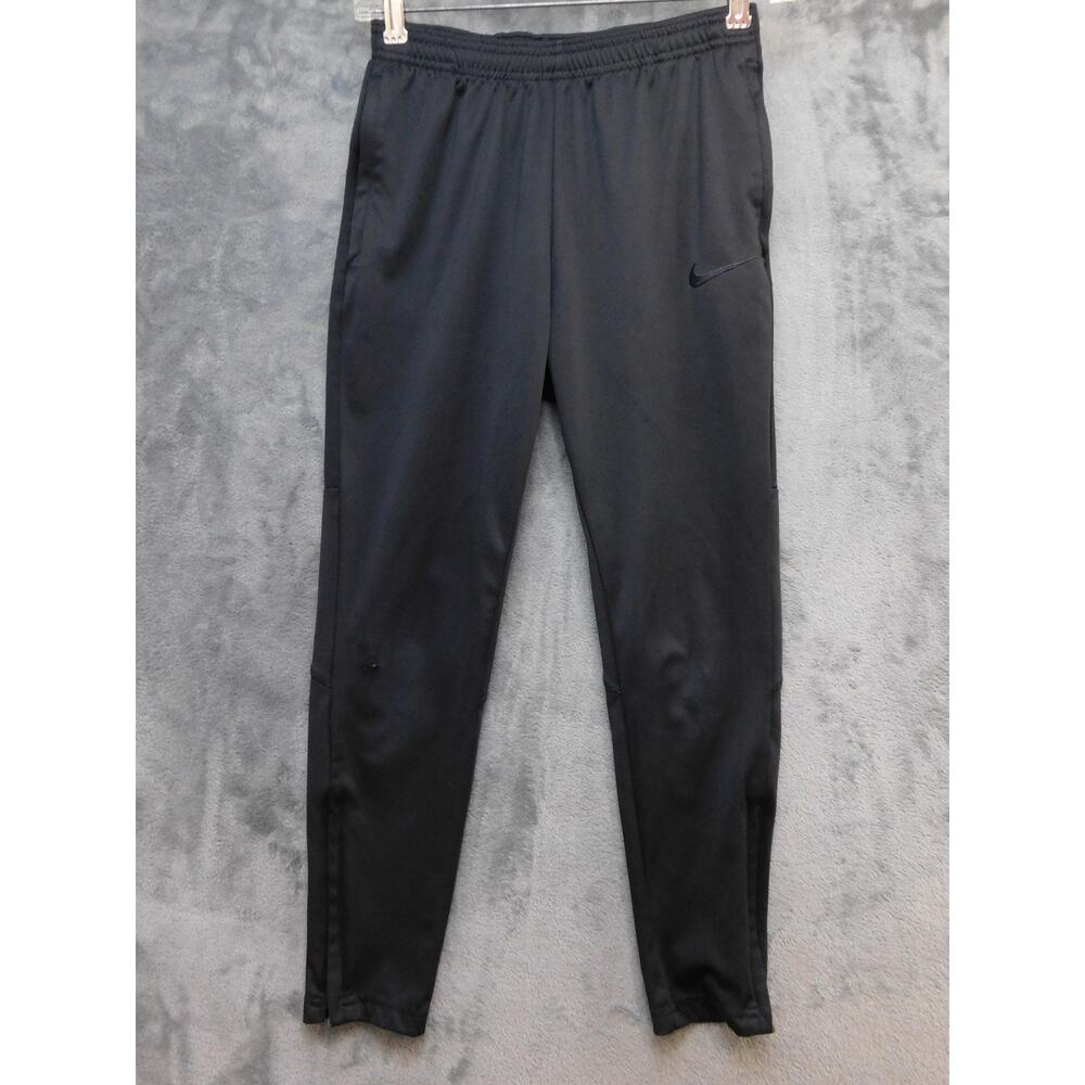 Nike Dri-FIT Pants Boys Medium Black Track Soccer Training Zip Ankle 839365-016